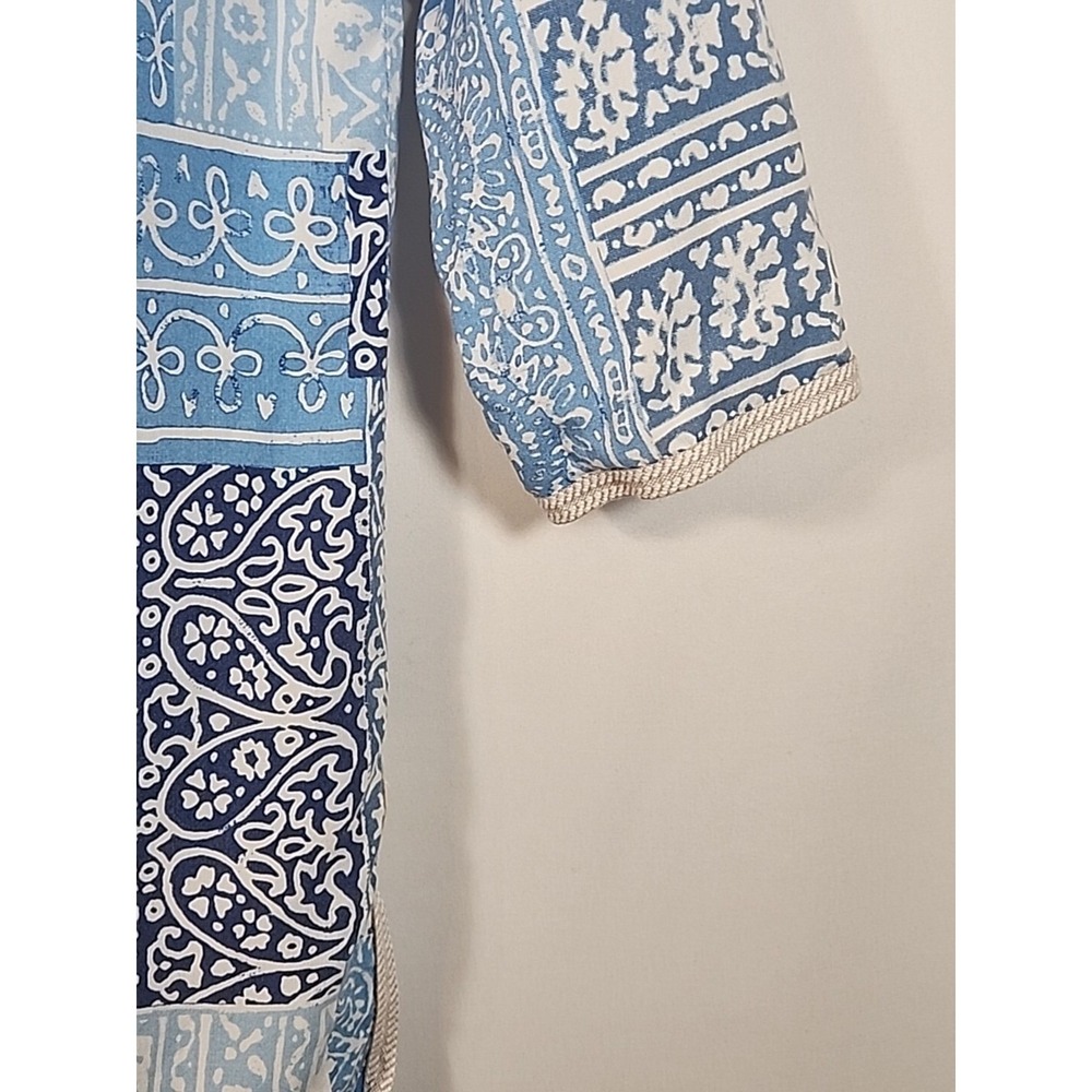 J McLaughlin Paisley Patchwork Tunic Top Pullover Casual Longline Women Size S - Picture 6 of 13